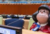  Mafalda llegó a la ONU y conquistó.