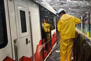 Metro de Quito: El tren vandalizado a inicios de junio volvió a sus operaciones normales.