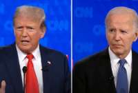 Donald Trump y Joe Biden en el primer debate presidencial.