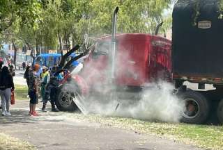 Un tráiler estuvo involucrado en el mega choque