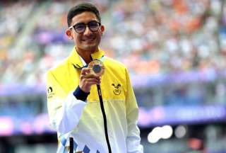 El campeón olímpico Daniel Pintado arribó a Ecuador para festejar su medalla dorada con la ciudadanía. 