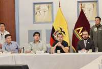 El presidente Daniel Noboa se reunió con alcaldes de tres provincias. 