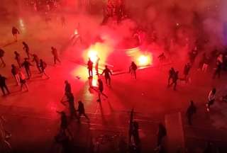 Hinchas franceses y marroquíes se enfrentaron en el sur de Francia tras la semifinal