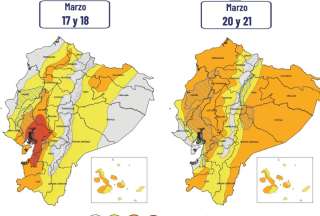 En Ecuador, las lluvias continuarán hasta el 22 de marzo.