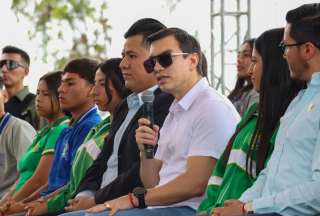 Así fue el recorrido del presidente Daniel Noboa en Machala.