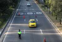 El control en la av. Simón Bolívar refleja una disminución en las infracciones por exceso de velocidad.