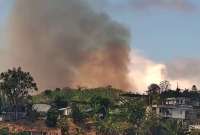 En Esmeraldas se registraron alrededor de cinco incendios forestales en un mismo día.