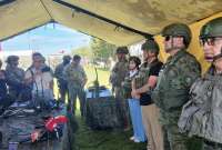 Los militares instalaron campamentos temporales en El Oro.