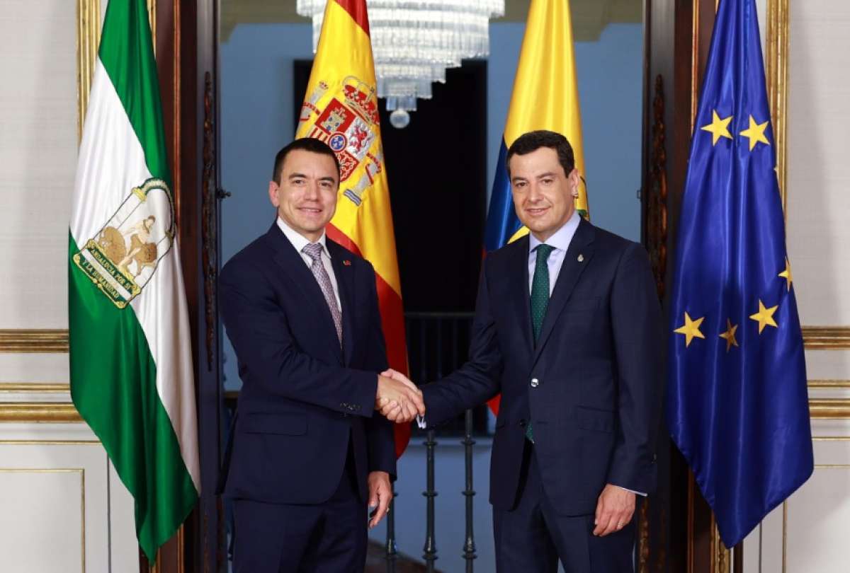 Noboa y presidente de Andalucía refuerzan cooperación y reconocen a la comunidad ecuatoriana en España