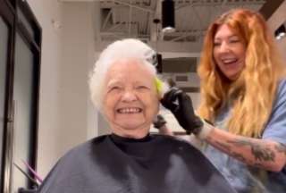 Abuelita se hace viral por cambio de look