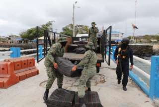 Entre el 2 y el 8 de octubre hubo incautaciones de droga y capturados por la Armada del Ecuador. 