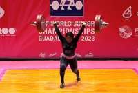 La ecuatoriana sumó un total de 234 kg lo que le permitió consagrarse campeona mundial de levantamiento de pesas.
