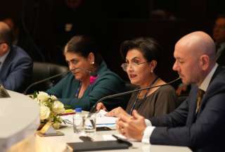 La canciller Gabriela Sommerfel intervino en la reunión.