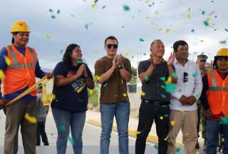 Presidente Noboa inauguró la ampliación del paso lateral en Pasaje