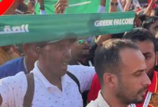 Hinchas de Arabia festejaron el triunfo de su selección frente a Argentina