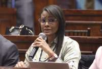 Diana Salazar, durante una comparecencia en la Comisión de Fiscalización, el 13 de mayo de 2024.