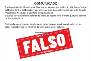 Desde esta cartera de Estado alertan sobre un supuesto boletín que circula en redes sociales relacionado a los sueldos de enero del sector público.