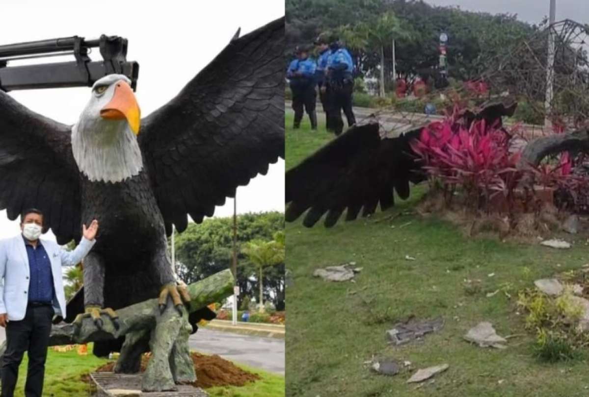 El Telégrafo - Explotan el monumento del Águila en Santo Domingo