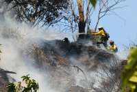 Los agentes bomberiles sofocaron las llamas, pero mantendrán monitoreada la zona. 