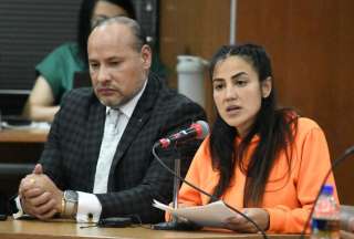 Mayra Salazar (der.) reconoció ser parte de la organización criminal del narcotraficante Leandro Norero.