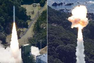 El cohete japonés Kairos explotó durante su lanzamiento al espacio este miércoles, 13 de marzo de 2024.