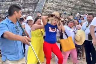 Una mujer fue agredida por acceder a una zona prohibida del Chichén Itza. 