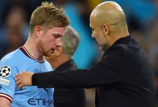 De Bruyne y Guardiola tuvieron un choque en pleno partido con Real Madrid