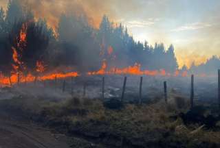 Más de 100 hectáreas consumidas por las llamas, mientras helicópteros y bomberos luchan contra el fuego en Latacunga.