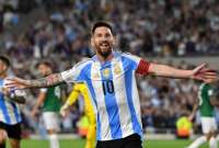 Lionel Messi alcanzó los 112 goles marcados con la selección de Argentina.