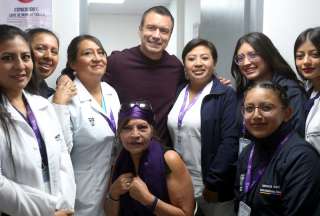 El presidente Noboa recorrió el Centro de Salud Tipo A en Alóag.