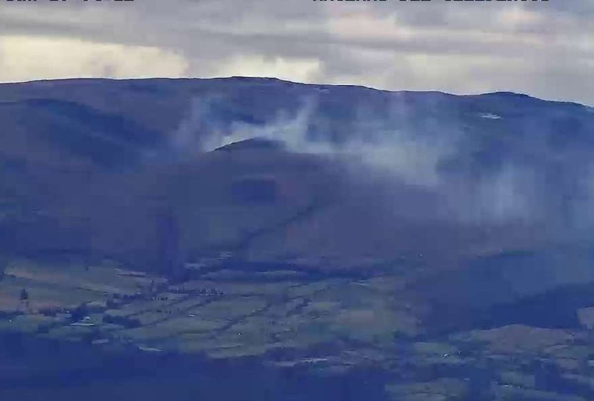 Incendio forestal en el Pasochoa moviliza a bomberos en Amaguaña