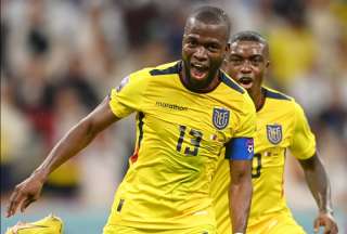 Énner Valencia marcó dos goles en el debut de Ecuador en Qatar 2022.