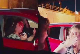 La admiradora quedó sin palabras al descubrir al cantante colombiano junto a su coche tras un concierto en Oklahoma.