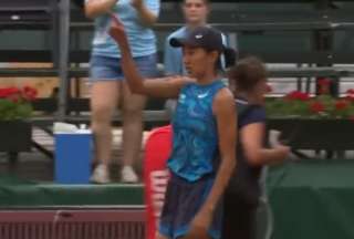 Tenis: Zhang Shuai se retiró de su partido luego de que su oponente borrara una marca de la pelota