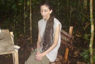 Imagen de Ingrid Betancourt cuando estuvo secuestrada por las FARC