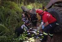 Un accidente de tránsito se registró en la vía El Triunfo-Bucay.