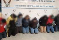 Ocho 'vacunadores' fueron detenidos en Quito, en un operativo en el Mercado Mayorista.