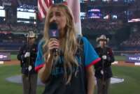 Ingrid Andress fue abucheada por el público por su interpretación de Star-Spangled Banner.