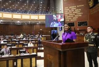 La fiscal Diana Salazar presentó su rendición de cuentas 2023 en la Asamblea Nacional. 